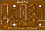 RS232 to TTL Converter db9 Female PCB